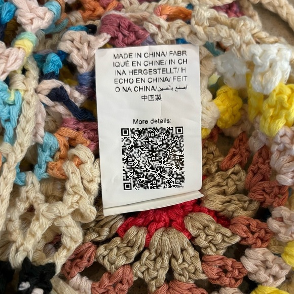 Shein Embroidery Bohemian Knitted Top size Medium Multicolor - Picture 7 of 7